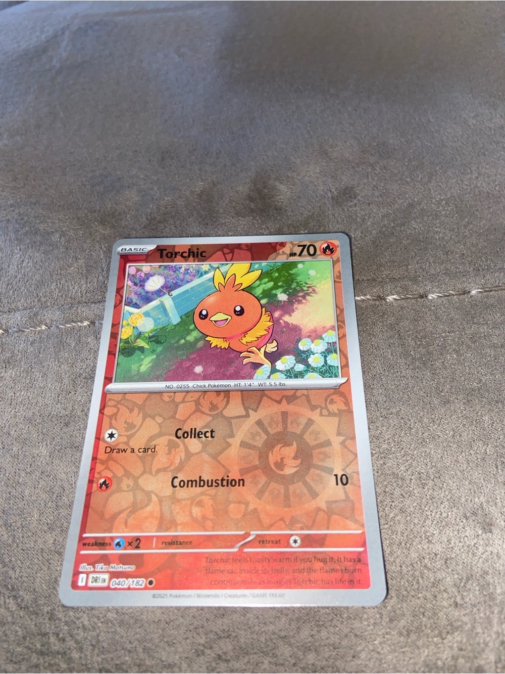 Torchic (Card Number 040/182)Rev holo Scarlet & Violet: Destined Rival
